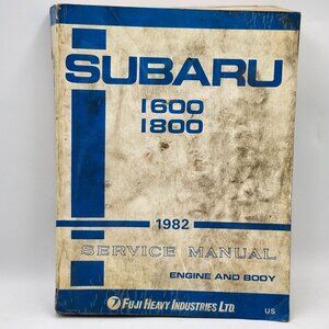 1982 Subaru 1600 1800 Service Manual Engine And Body Fuji Heavy Industries Ltd